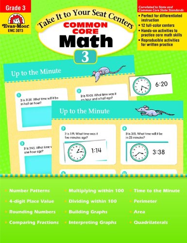 Take It to Your Seat Math Centers, Grade 3 by Evan Moor