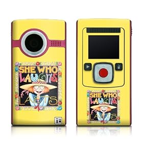 She Who Laughs Design Protective Skin Decal Sticker for Flip ULTRA (1st Generation) Digital Camcorder