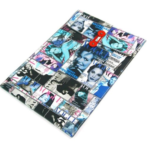 【全4柄】Macbook air 11.6用封筒レザーポーチ　ケース　インナーケース　ヨーロッパ風　雑誌表紙仕様　ブルー　PU Leather case for Macbook air 11.6 (1599-1)