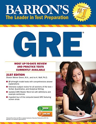 Barron's GRE, 21st Edition by Sharon Weiner Green M.A. 
			
			
		
		
		
       	 
       		
       			,