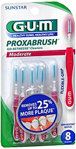 GUM Go-Betweens Proxabrush Cleaners, Moderate, 8 Count
