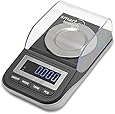 Smart Weigh High Precision Digital Milligram Scale, with Case, Tweezers, Calibration Weights, Reloading, 50 x 0.001g, Jewelry, Jeweler, Powder