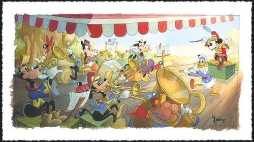 

Mickey Mouse: "Strike Up the Band" limited edition print by Toby Bluth