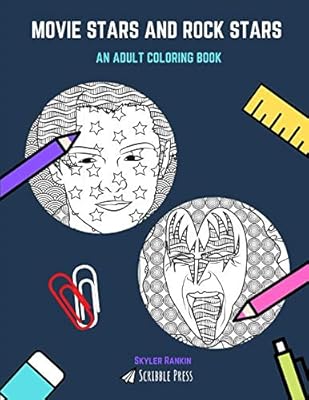 MOVIE STARS AND ROCK STARS: Movie Stars And Sports Stars - 2 Coloring Books In 1