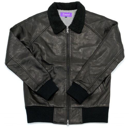 ラウンチベーシックトレードboaleatherjacketblack×black(ブラック)