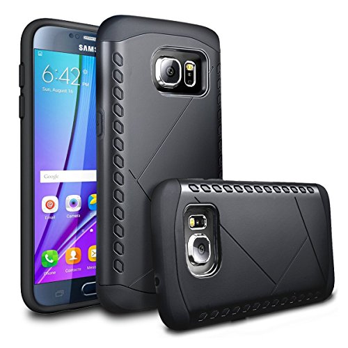 Galaxy S7 case, KuGi ® Samsung S7 case - [ Drop / Shock Proof ] High quality PC + TPU Dual Layer Heavy Duty Slim Fit Shield Case for Samsung Galaxy S7 smartphone.(Black)