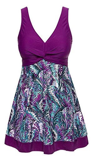 J-SUN-7 Women's Halter Shaping Body One-Piece Swimsuit Plus Size Swimwear