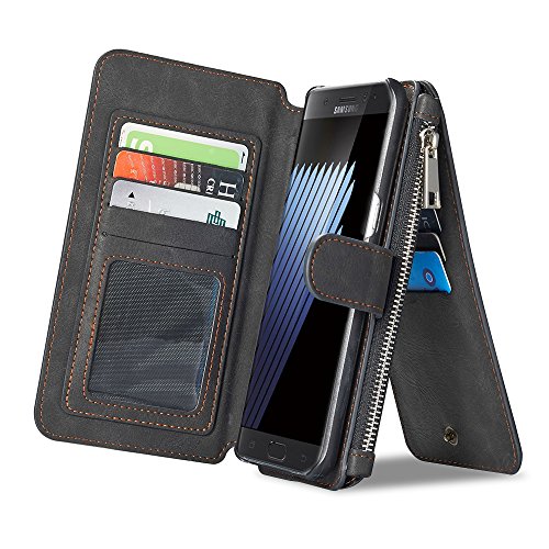 Galaxy Note 7 Case, BELK 2 in 1 Magnetic Detachable Wallet [Large Capacity] Flip Case with 14 Card Slots and Slim PC Back Cover for Samsung Galaxy Note 7 - 5.7 inch