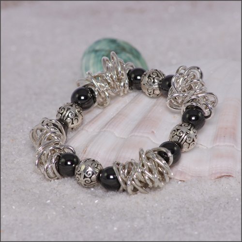 Algopix Similar Product 15 - Magnetic Chain Link Stretch Bracelet