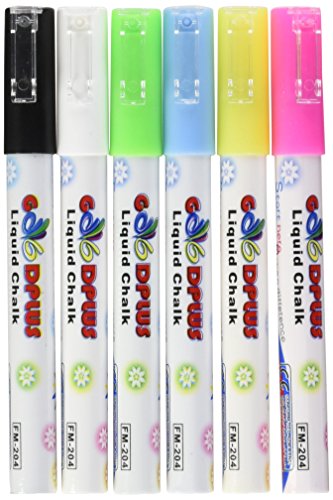 Algopix Similar Product 7 - Displays2go Set of 6 Liquid Chalk Wet