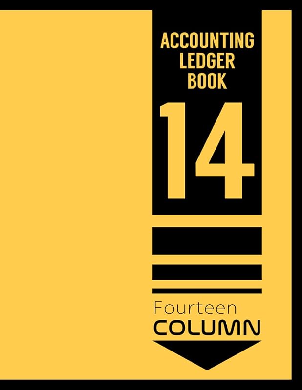 Accounting Ledger Book 14 Column: Bookkeeping Record Book, Blank Fourteen Columns Register to Record Income, Expenses, Finances by BLFactory