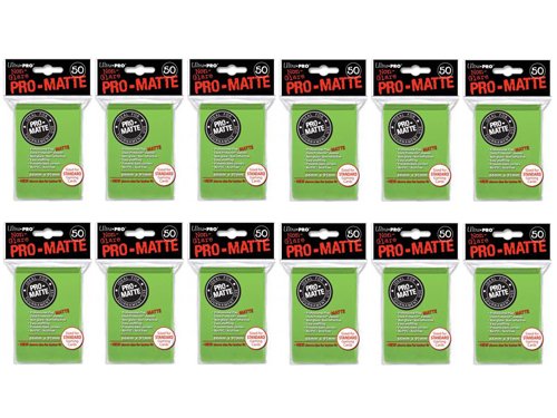 

600 Ultra Pro Lime Green (Light) PRO-MATTE Deck Protectors Sleeves Standard MTG Colors