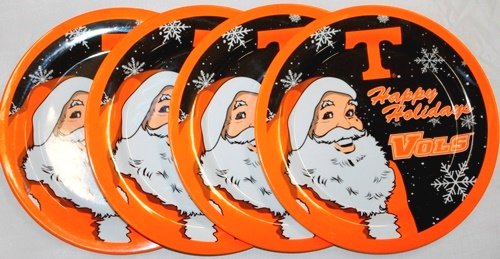 

Tennessee Volunteers NCAA Holiday 10" Plastic Plate - 4 Pack