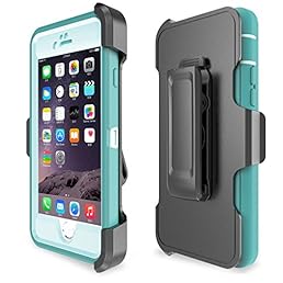 iPhone 6 Case, iPhone 6s Case Heavy Duty Tough Shockproof Cover with Belt Clip Kickstand & Built-in Screen Protector for Apple iPhone 6/6s 4.7 Inch Blue