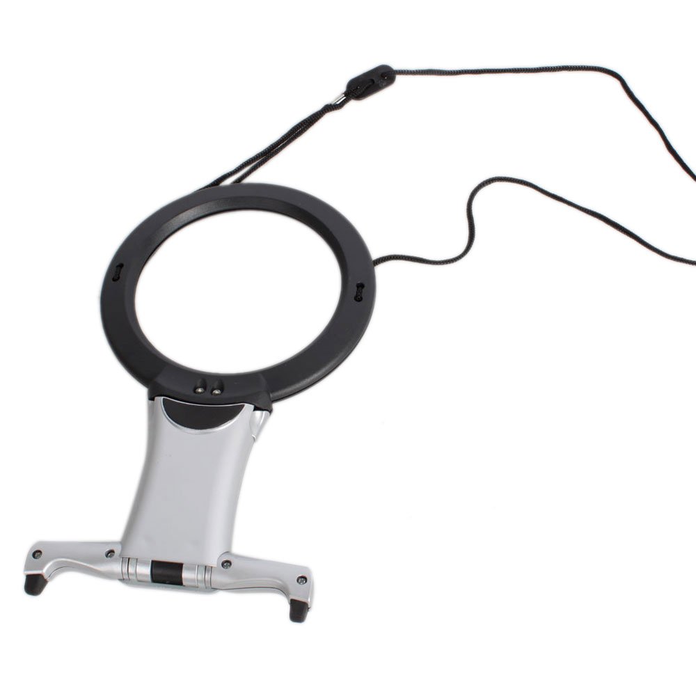 

Olymstore(TM) 2x/6x 107mm/22mm Magnifier Maginifying Glass Loupe with LED Light Silver