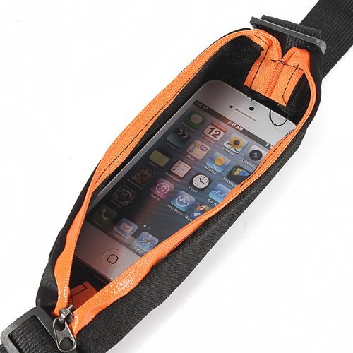 Blosa de deporte Bolso de Cintura Poliéster Deporte Correr Ciclismo Para Movil Dinero (naranja)