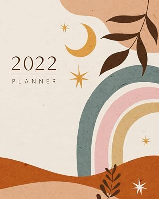 Planner 2022: Cute Boho Aesthetic Monthly & Weekly Agenda with Calendar to Help You Plan Ahead and Organize Your Life