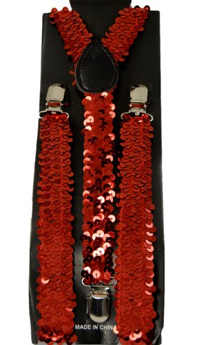 Men's Unisex Clip-on Braces Elastic Sequin 