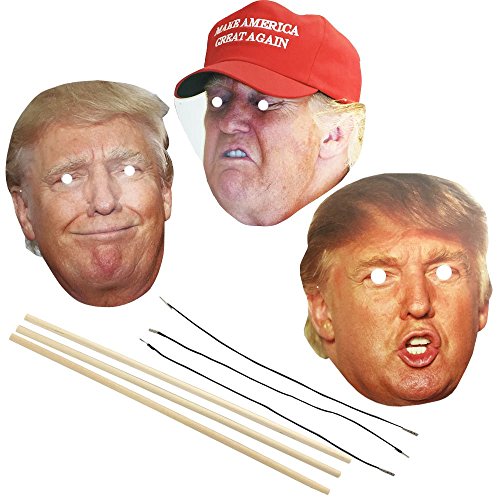 President Donald Trump Celebrity Politician Face Mask Set; Includes all 3 masks