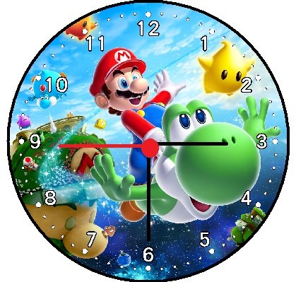 Super Mario Yoshi Wall Clock