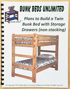 Bunk Bed Woodworking Plan Stackable Twin over Twin and 