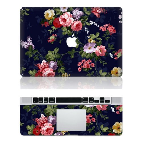 Flower Macbook Decals Macbook Top Decal Front Sticker Macbook Cover Skin for Apple Macbook 11 13 15 Inch