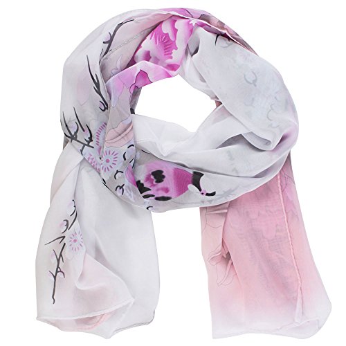 eFuture(TM) Fashion Soft Voile Scarves Wrap Shawl with eFuture's Keyring