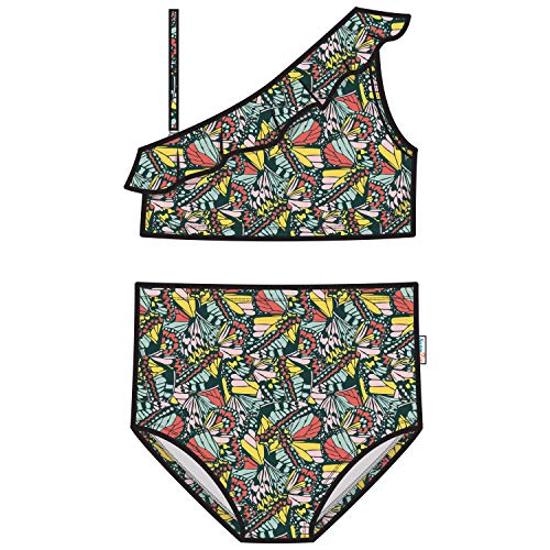 Algopix Similar Product 2 - SwimZip Girls OneShoulder  High Waist