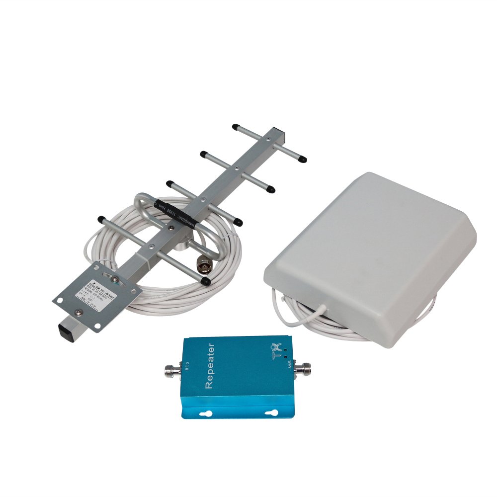 

Phonetone 62dB 850MHz 3G GSM CDMA Cell Phone Signal Booster Repeater Amplifier Kit with Indoor Panel Antenna and Outdoor Yagi Antenna for Home/Office Use