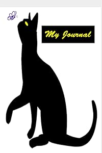 Black Cat 60 Page 5x9 Journal: Can I have that butterfly, please?