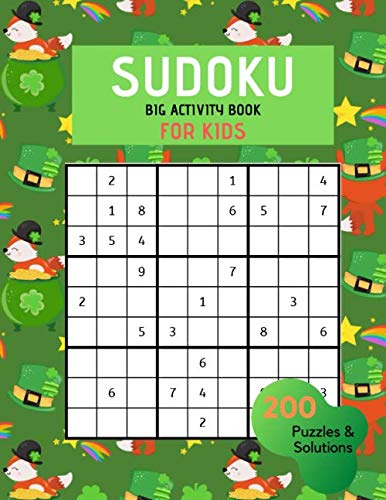 Sudoku Big Activity Book For Kids - 200 Puzzles and Solutions: St. Patrick's Day Large Sudoku book, smart gifts for Boy & Girl by Pico Poco Kids