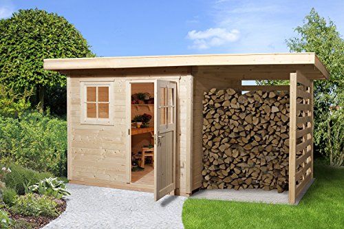 Weka Gartenhaus Schongau 2 Größe 1 mit Schleppdach