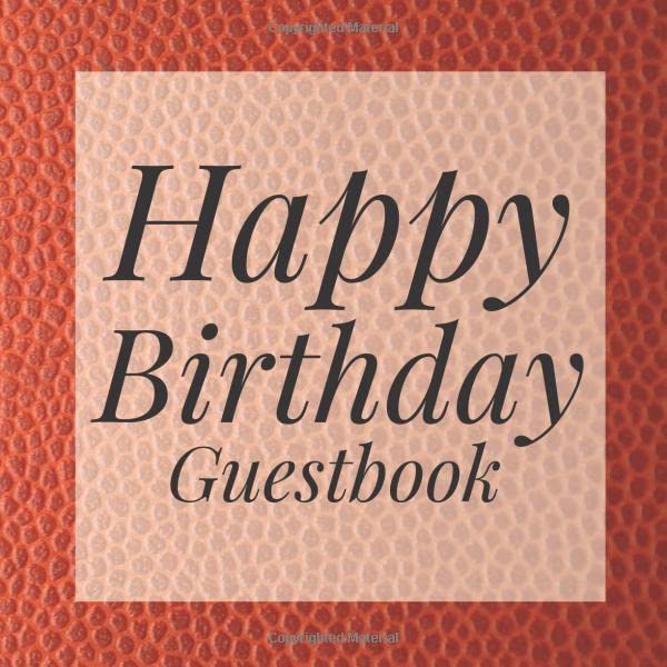Happy Birthday Guestbook: Faux Leather Signing Celebration Guest Book w/ Photo Space Gift Log-Party Event Reception Visitor Advice Wishes Message ... Elegant Accessories Sweet Idea Scrapbook by Once Upon A Time Guest Books