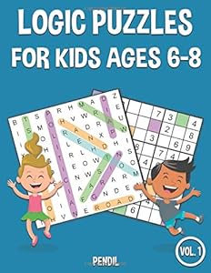 Logic Puzzles for Kids Ages 6-8: 100 Word Search & 100 Sudoku with Solutions - Lots of Fun for Kids (Vol. 1)