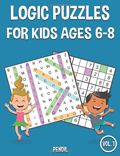 Logic Puzzles for Kids Ages 6-8: 100 Word Search & 100 Sudoku with Solutions - Lots of Fun for Kids (Vol. 1) by Bernstein