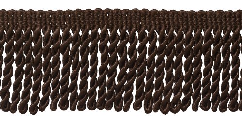10 Yard Value Pack of Brown 2.5 Inch Bullion Fringe Trim, Style# EF25 Color: Mocha - D2 (31 Ft / 9.5 Meters)