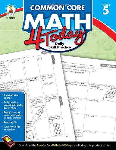 Common Core Math 4 Today, Grade 5 by Erin McCarthy