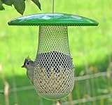 The Best Bird Feeder to Attract More Wild Birds! Suitable for Sunflower Seed & Most Bird Food Combine with Bird House Decorative Metal Feeders Allow Many Bird Sizes. Great Gift for Your Family! (Green)