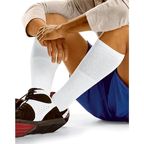Hanes Men's Over the Calf Tube Socks, 12-Pack White 10-13 Hanes Men's Over the