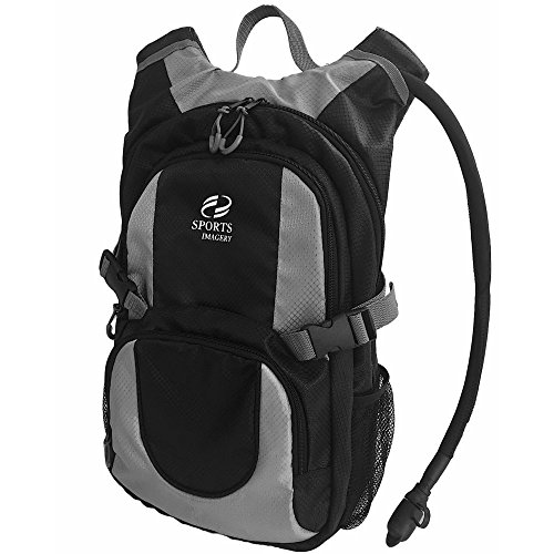 Sports Imagery-Hydration Pack Premium Backpack Daypack with 3.0L(100oz) Water Bladder.3 Large Storage Compartment Rucksack For Hiking-Running-Cycling-Climbing-Skiing For Men,Women, Kids