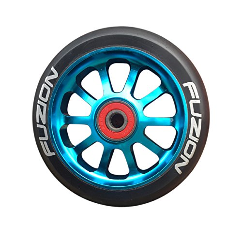 Fuzion 10 Spoke Metal Core 100mm Pro Scooter Wheel with Abec 9 Bearings ...