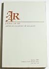 Journal of the American Academy of Religion (Volume LVIII Number One, Spring 1990)