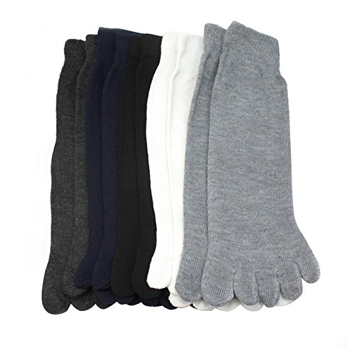 SDBING 5 Pairs Men Unisex Five Fingers Separate Toe Socks, Assorted Colors