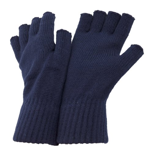 FLOSO® Mens Winter Fingerless Gloves