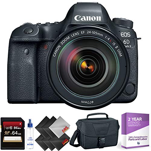 Canon EOS 6D Mark II DSLR Camera +24-105mm f/4L II Lens + 64GB