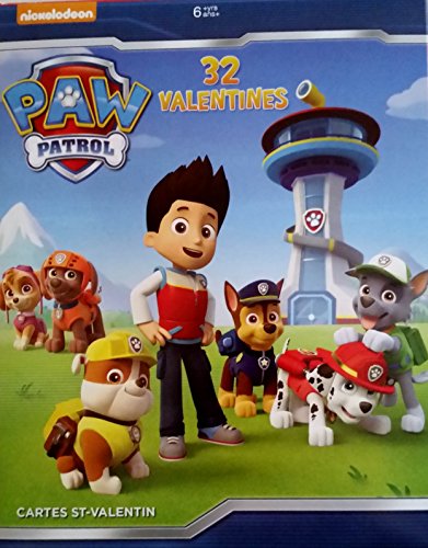 Paw Patrol 32 Valentine Cards
