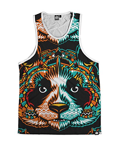 INTO THE AM Pandamonium Premium All Over Print Rave Tank Top (Medium)