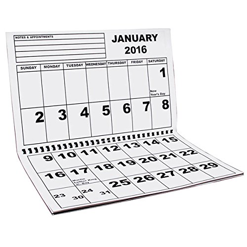 Jumbo Large Print Wall Calendar 2015