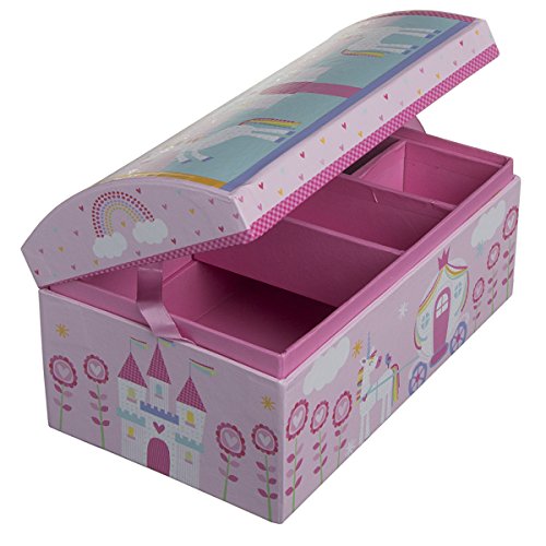 Tri-Coastal Design Paper Dome Jewelry Box Mirror Organizer Tray Kids Girls Women