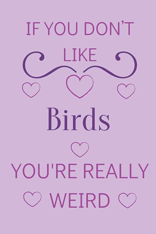 If You Don't Like Birds You're Really Weird: Cute Lined Notepad Gift For Bird Lover by NZSpace Publisher